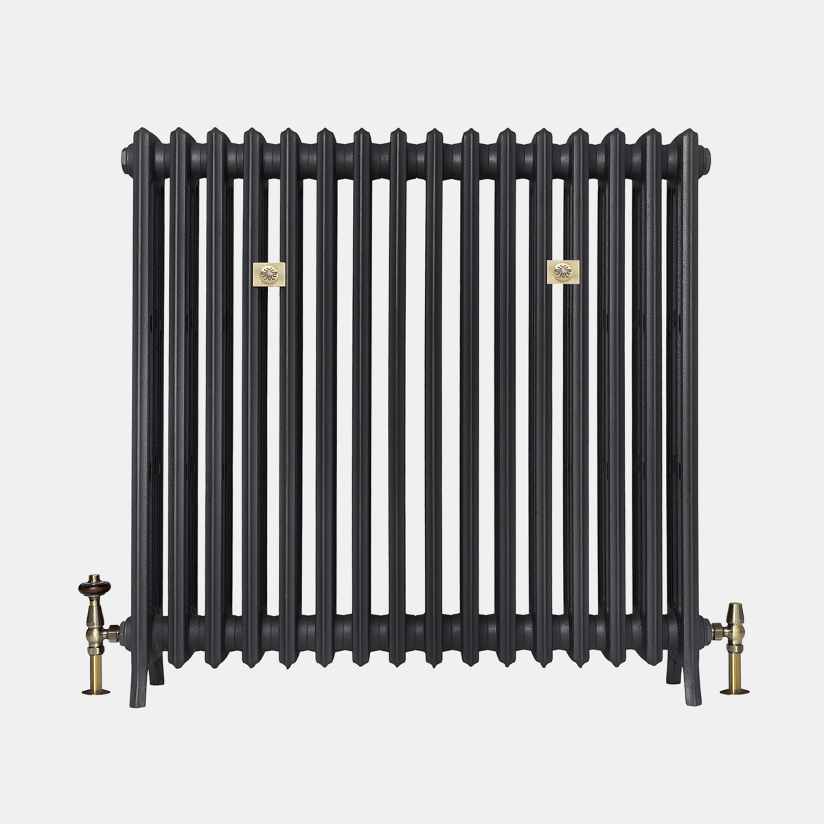 Grace 4 Column 38" cast iron radiator in Matt Black finish